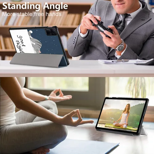Vista 7 de Lazycat - Funda para Xiaomi Redmi Pad SE de 11 pulgadas, carcasa rígida con soporte delgado para Redmi Pad SE 11 2023 con función de encendido