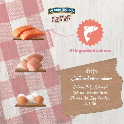 Vista 5 de Wet Kitten Food, receta de salmón del río Southwest, alimento enlatado sin granos con alto contenido de proteínas para gatitos, nutrición