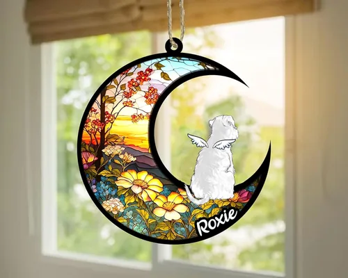 Vista 576 de LOVELYPOD Adorno de Navidad personalizado para perro Basset Hound (marrón) Basset Hound (marrón) adorno para atrapasoles de perro, razas de perros