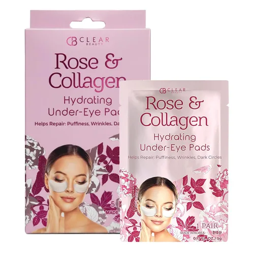 Vista 13 de Clear Beauty, Parches para debajo de los ojos de oro de 24 quilates y colágeno para ojeras y ojos hinchados, reafirmantes e hidratantes