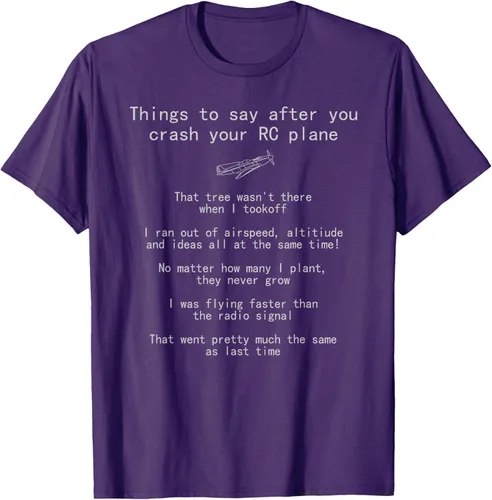 Vista 65 de Cosas que decir cuando te estrellas con tu camiseta RC Plane hobby