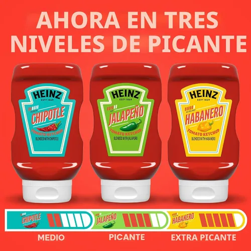 Vista 9 de Heinz - Ketchup de tomate, sabor chipotle, botella exprimible de 14 onzas