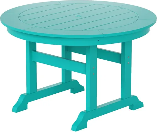Vista 26 de Muebles Mesa de Comedor Rectangular Adirondack de 37 Pulgadas de Ancho x 71 Pulgadas de Largo, Resistente a los Rayos UV y a la Decoloración para su