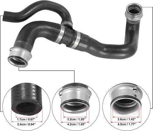 Vista 3 de X AUTOHAUX Tubo de enfriamiento de la bomba de agua de la manguera del refrigerante del radiador inferior del coche 2115014682 para Mercedes-Benz