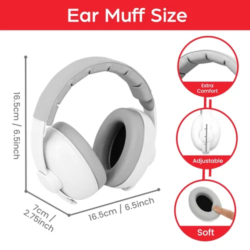 Vista 4 de Auriculares con cancelación de ruido para bebés con protección
