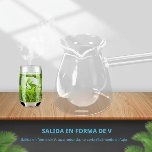 Vista 7 de Hemoton Cafetera turca de vidrio de borosilicato de 14.25 onzas, cafetera para estufa con asa, calentador de leche, chocolate caliente o mantequilla