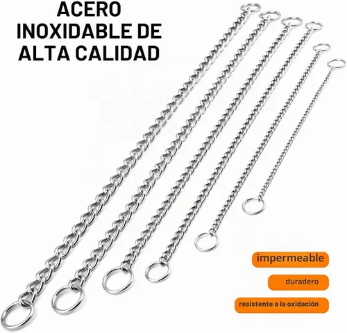 Vista 7 de TagME Collar de cadena para perros, entrenamiento antitirones para perros