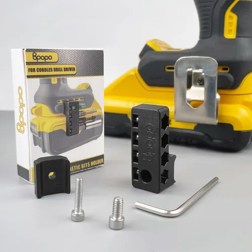 Vista 5 de Portabrocas Magnéticos Hexagonales de 1/4 de Pulgada Compatibles con Destornilladores de Impacto Inalámbricos Dewalt Wrox, Potente Organizador
