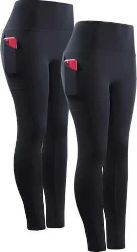 Vista 22 de Neleus calzas de yoga para mujer con bolsillo y cintura alta, para correr, con control de barriga