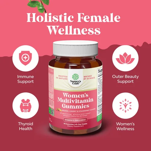 Vista 2 de Deliciosas gomitas multivitamínicas diarias para mujeres, gomitas multivitamínicas para mujeres para adultos, energía e inmunidad, vitaminas gomosas