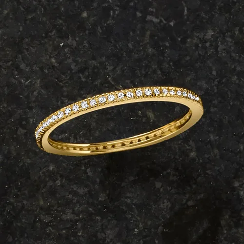 Vista 4 de RS Pure by Ross-Simons - Anillo de eternidad de diamantes de 0,15 qt t t en oro amarillo de 14 kt