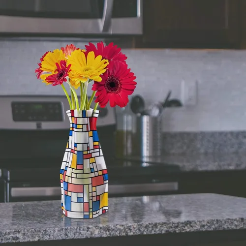 Vista 7 de MODGY Florero extensible de plástico decorativo moderno para centros de mesa de flores, decoración de mesa de comedor, sala de estar, baño, oficina