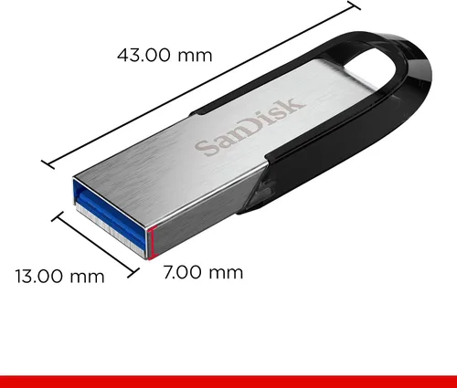 Vista 3 de SanDisk Unidad flash USB 3.0 Ultra Flair de 16 GB - SDCZ73-016G-G46, negro