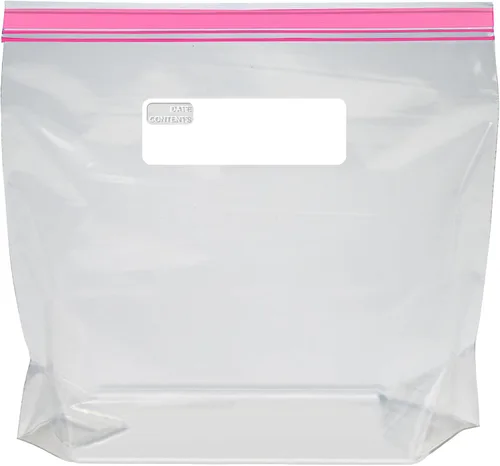Vista 4 de Amazon Basics Bolsas de almacenamiento de alimentos con cierre de doble cremallera, soporte y base de relleno, sin BPA, 120