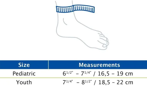 Vista 3 de Actimove Tobillera para niños Manga de compresión pediátrica sin cordones para esguince de tobillo, tendinitis de Aquiles, fascitis plantar y pie