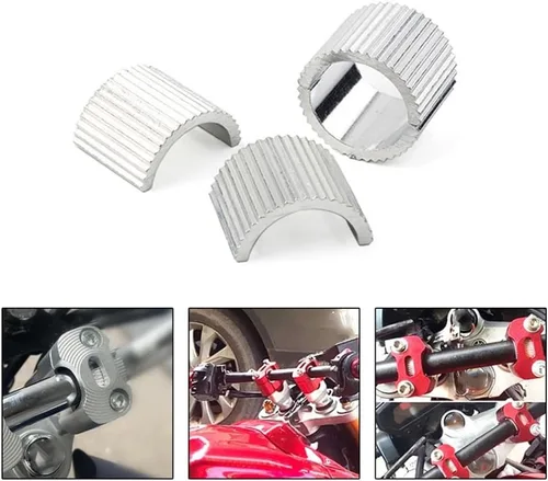 Vista 4 de Kucehiup Cuñas de manillar de 7/8 a 1 pulgada para manillar de motocicleta, espaciador de conversión con montajes, elevadores, abrazadera, reductor