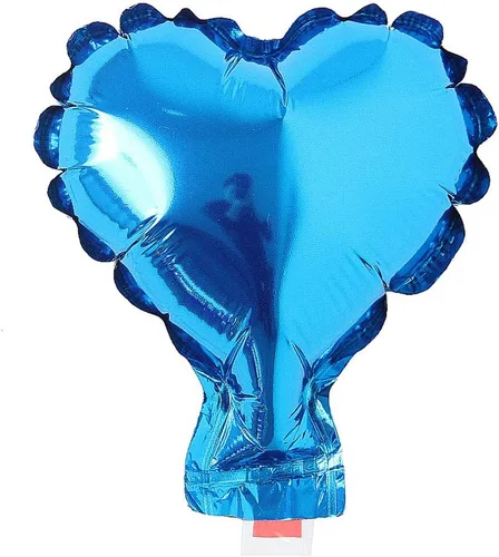 Vista 5 de 5 unids/lote Mini globos de papel de aluminio con forma de corazón de estrella de 5 pulgadas, globos inflables para boda, cumpleaños, baby shower