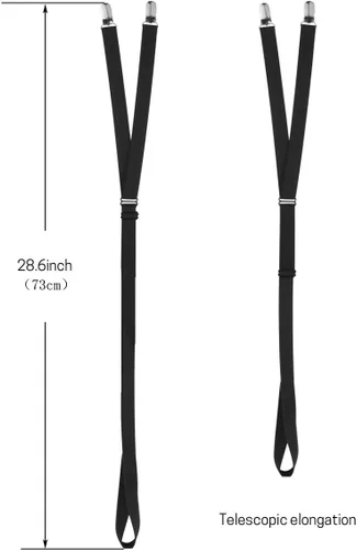 Vista 3 de Shirt Stays - Soporte elástico ajustable para camiseta de hombre, con cierre