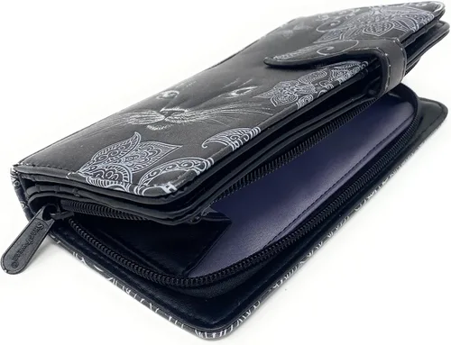 Vista 4 de Shag Wear Cartera para gatos para mujer, ShadowCatBlack, Moderno