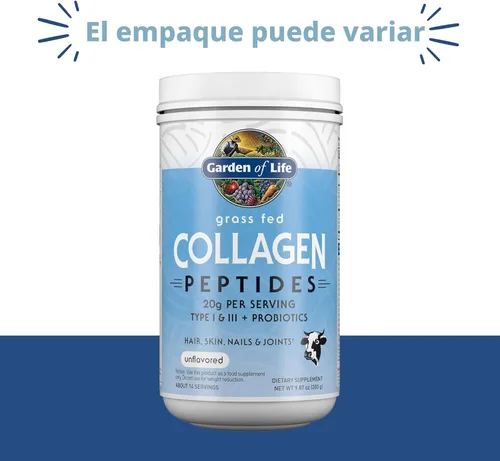 Vista 2 de Garden of Life Péptidos de Colágeno en Polvo de Ganado Alimentado con Pasto Sin Sabor, Polvo de Colágeno para Mujeres y Hombres, Cabello, Piel