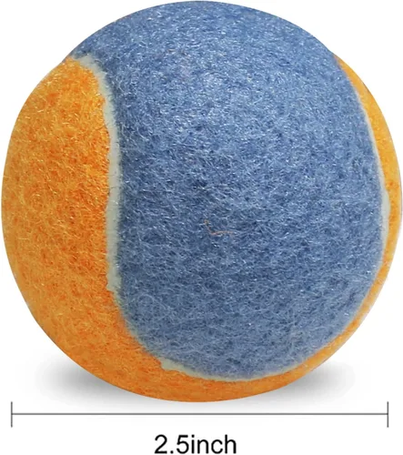 Vista 2 de Pelotas de tenis a juego de color naranja y verde, paquete de 10 pelotas de tenis de entrenamiento de presión para principiantes, jugadores novatos
