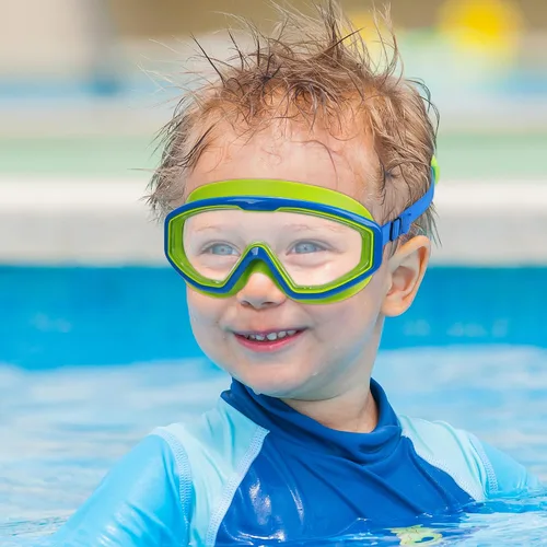 Vista 7 de Kids Swim Goggles Age 3-8, Toddler Goggles No Hair Pull,Child Swimming Mask Fabric Strap