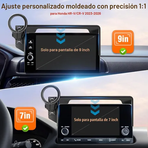 Vista 2 de pop-tech Soporte de teléfono de coche para Honda CR-V HR-V 2023 2024 2025 2026: para soporte magnético MagSafe de teléfono celular para accesorios