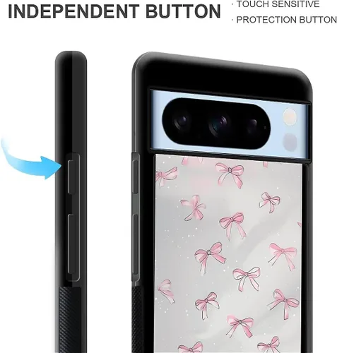 Vista 1849 de Compatible con Google Pixel 4A 5G Mobile Case Creative Acrylic Panel trasero Silicona Protección Grip especialmente diseñado para Google Pixel 4A 5G