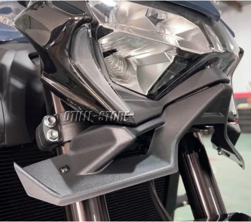 Vista 3 de Accesorios de motocicleta Z900 2022 - 2020, rojo, negro, verde, alerón delantero desnudo, alerón aerodinámico para Kawasaki Z900 (negro)