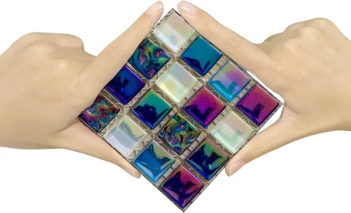 Vista 3 de Alwayspon 25 piezas de transferencias de azulejos de mosaico despegar y pegar para decoración del hogar, 4x4 pulgadas autoadhesivas impermeables