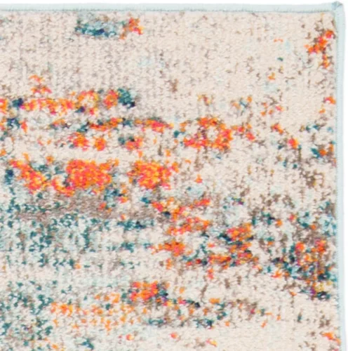Vista 7 de SAFAVIEH Madison Collection - Alfombra decorativa de 2 pies 2 pulgadas x 4 pies, color crema y naranja, diseño abstracto moderno, no desprende