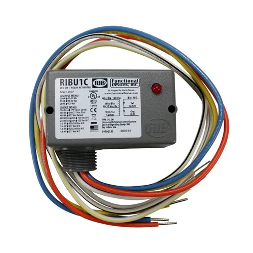 Vista 3 de Functional Devices RIBU1C Relé piloto cerrado, 10 Amp Spdt con bobina de 10-30 Vac/Dc/120 Vac
