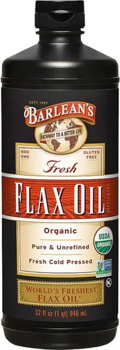 Vista 8 de Barlean's - Aceite de linaza orgánico líquido de semillas frescas de lino prensadas en frío, 7,640 mg ALA Omega 3 suplemento de ácidos grasos