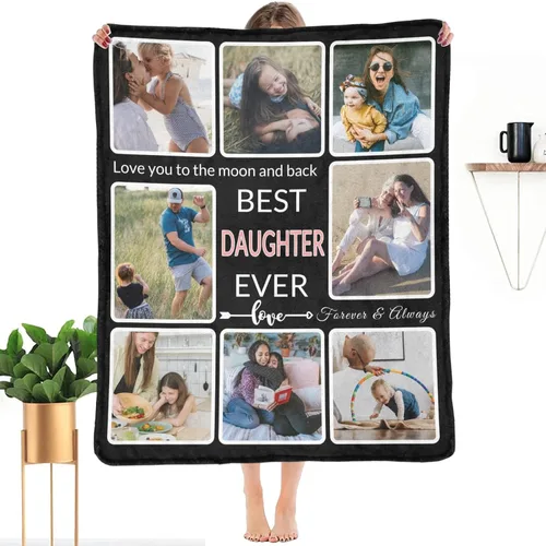 Vista 24 de Regalos para Tías Manta Personalizada con Foto, Haz una Manta Personalizada para Tías con Imagen Recuerdos Personalizados Souvenir Manta de Las