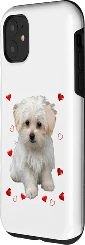 Vista 2 de Funda para iPhone 11 Maltipoo Mix Fans para amantes de los perros maltés