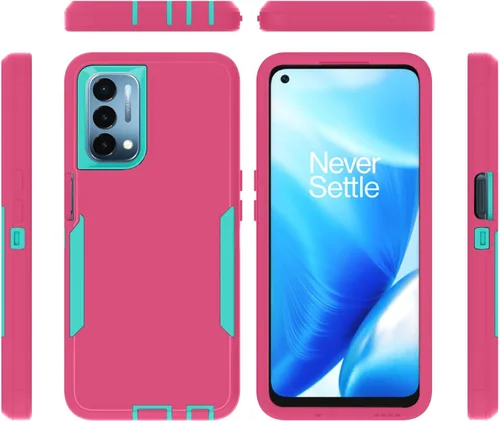 Vista 4 de Asuwish Funda protectora para OnePlus Nord N200 5G con protector de pantalla y accesorios híbridos delgados de doble capa, accesorios protectores
