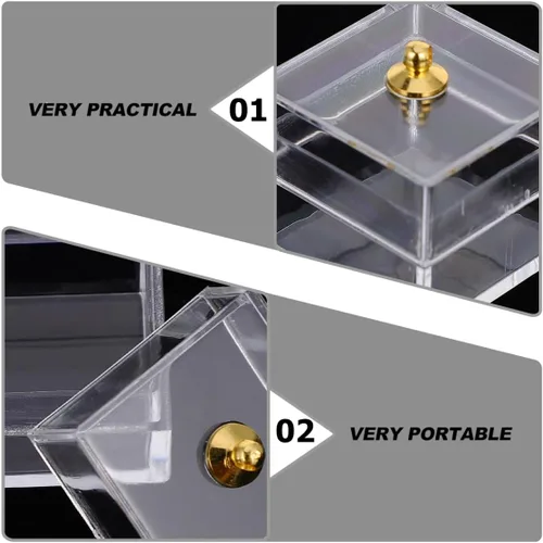 Vista 6 de 10 cajas de dulces en miniatura para casa de muñecas con tapas, tarros de plástico transparente a escala 1:12, pequeños recipientes de comida