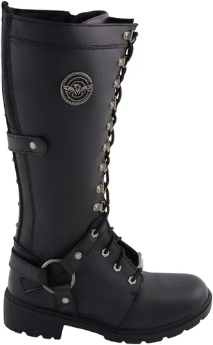 Vista 3 de Milwaukee Leather MBL9380 - Botas de cuero negras 'Jane' de 15 pulgadas para mujer