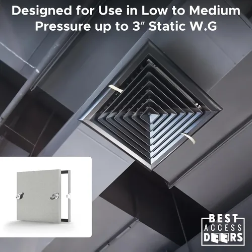 Vista 6 de Best - Panel de acceso a conducto extraíble de 8 x 8 pulgadas con junta de neopreno, puerta de acceso de conducto HVAC con aislamiento de fibra