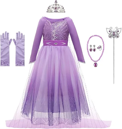 Vista 42 de Vestido de cumpleaños de princesa Sofía para niñas, disfraz de Halloween, concurso, Navidad, fiesta de noche, con accesorios