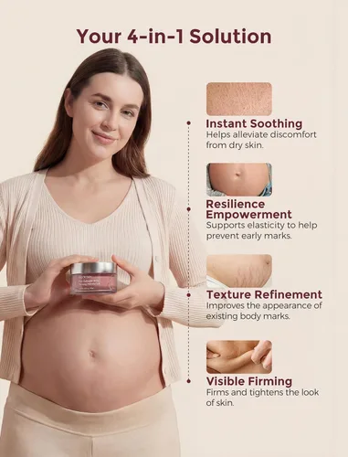Vista 8 de Momcozy Aceite en crema todo en uno para estrías, dúo de muestra, alternativa al aceite de vientre y crema hidratante no grasa, seguro