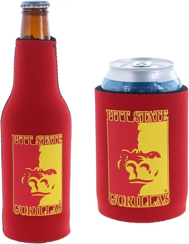 Vista 70 de College Team Color Logo Can & Bottle Holder Insulator Beverage Cooler Set