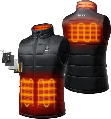 Vista 2 de ORORO - Chaleco térmico ligero con batería, para hombre