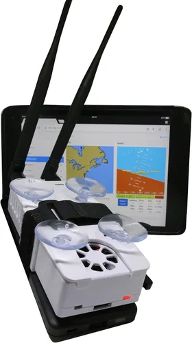 Vista 2 de Receptor Stratux ADS-B de doble banda para la aviación: Meteorología y Tráfico - GPS WAAS externo, AHRS, paquete de batería, montaje de succión