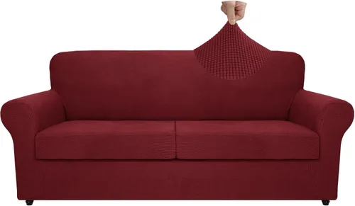 Vista 42 de MAXIJIN Fundas para sillas de 2 piezas con brazos, súper elásticas, para sala de estar, perros, a prueba de mascotas, protector de sofá ajustable