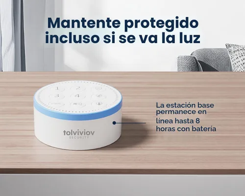Vista 5 de tolviviov Sistema de alarma inalámbrico, sistema de alarma de puerta para seguridad del hogar, alertas de aplicaciones inteligentes, kit de 7