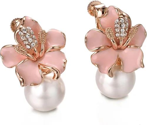 Vista 4 de Yoursfs Aretes de clip para mujer, aretes de clip chapados en oro de 18 quilates, sin perforar