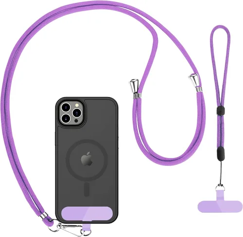 Vista 18 de CACOE Cordón para teléfono celular 2 piezas - 1 pieza correa ajustable para el cuello, 1 pieza correa de muñeca, 2 piezas almohadillas, cruzado