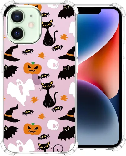 Vista 45 de Funda transparente de Halloween para Google 6a, con patrón de fantasma, funda protectora de TPU suave, delgada, a prueba de golpes, para niños