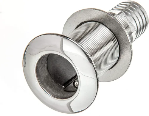 Vista 3 de Attwood 66553-3 Barco Self-Bailing Cockpit Barbed Acero inoxidable 1 ½-Inch Scupper Valve